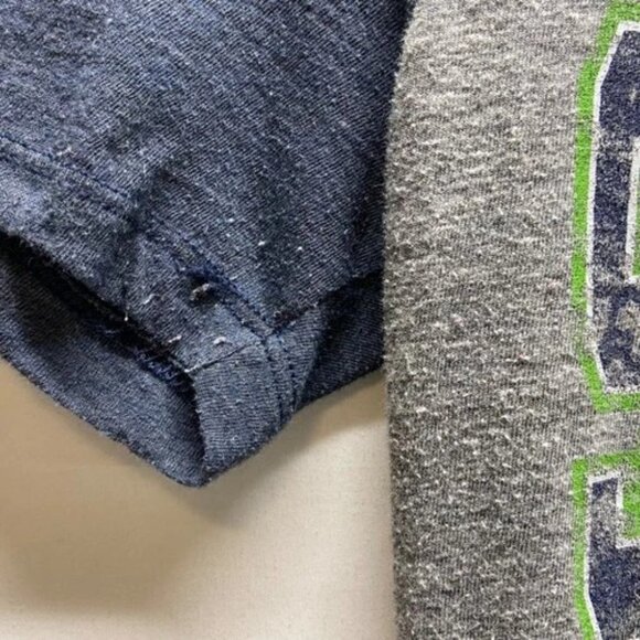 Seattle Seahawks Varsity Tee Women's Medium Retro V-Neck Short Sleeve Sporty GUC - Picture 3 of 8